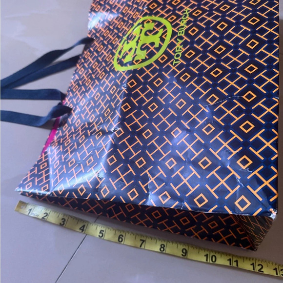 Tory Burch Blue and Orange Geometric Shopping Bag - Picture 8 of 13